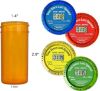 Picture of TimerCap Automatically Displays Time Since Last Opened - Built-in Stopwatch Smart Pill Bottle Cap Medication Reminder Case ( Qty 4 - 1.8 oz Amber Bottles) CRC